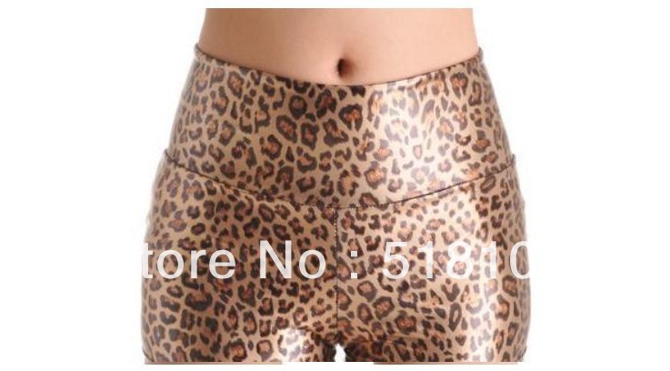 Free shipping Large size mini leather ladies' hot pants fashion Leopard women's short shorts cool dresses clothing wholesale