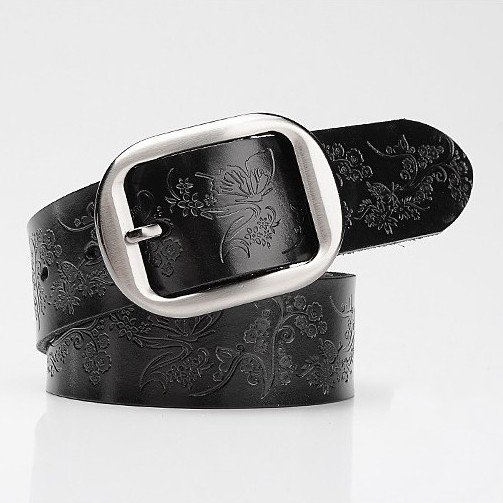 Free shipping/ leather belt for woman/wlb012/Genuine leather/butterfly/steel head/retail or wholesale