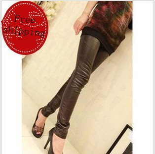 Free shipping Leather stitching cotton Leggings&Significant thin legging