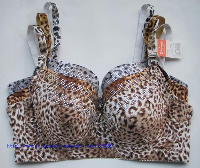 Free shipping, Leopard diamond bra ,wholesale 2pcs/lot