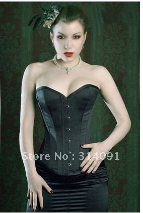 Free shipping!! lingerie sexy New body lift shaper black steel eye hooked corset & G-string sexy lingerie wholesale retail 8166