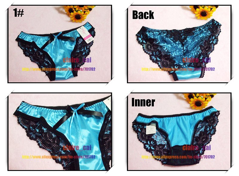 Free shipping Lot 10pcs 10colors Net Yarn gauze Lace Flowers bowknot Panty Women&Ladies Brief underwear Briefs sexy Panties 984