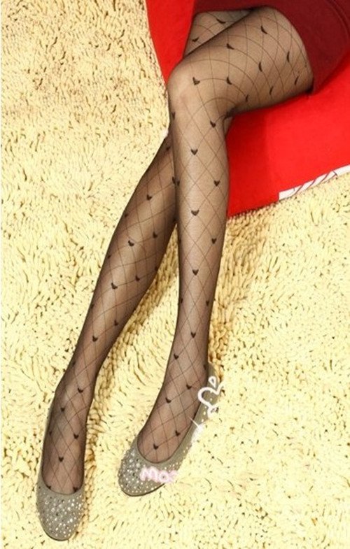 Free shipping Love plaid Ladies Tights Anti-off wire Leggings Cored wire pantyhose H-A030