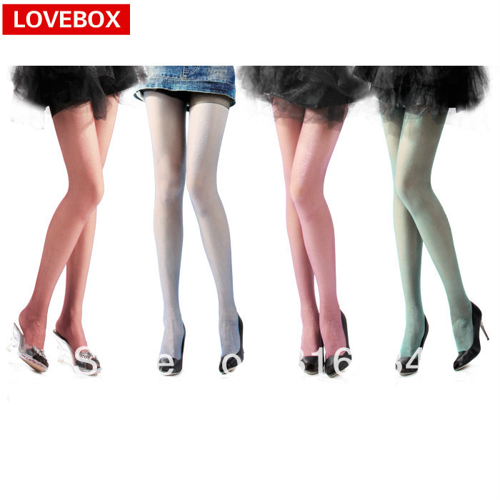 Free shipping Lovebox spring and autumn female tapestry rompers coloful ultra-thin stockings 20d female pantyhose socks