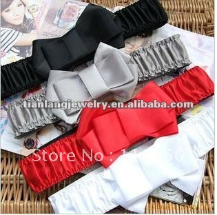 free shipping lovely bowknot imitation leather elastic belt,fashion waistband 10pcs/pack