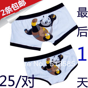 free shipping lovers panties cartoon lovers underwear panties 100% cotton male panties women's shorts trigonometric