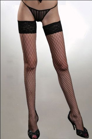 Free shipping + Lowest price New Sexy Black Stay-up fence net stockings