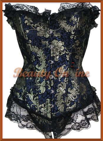 Free shipping + Lowest price!!New Sexy Flower Brocade Metal Boning Corset