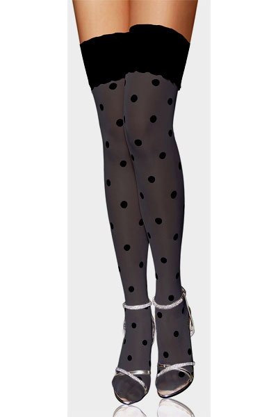 Free shipping + Lowest price New Sexy Polka Dot Fashion Stocking Black/White