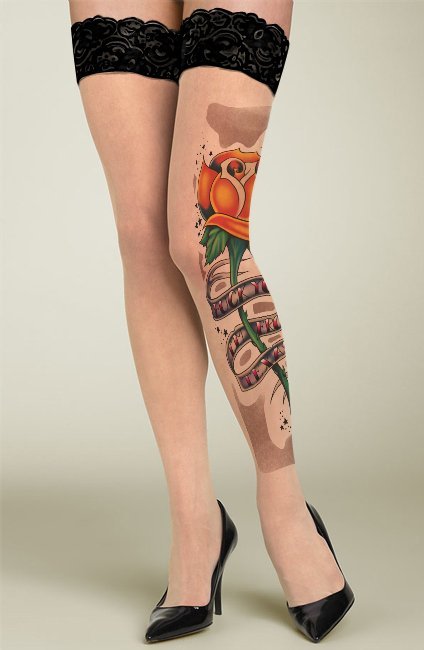 Free shipping + Lowest price New Sexy Texas Rose Tattoo Stockings