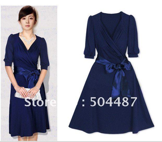 Free Shipping!Luck beautiful women's clothing/stripe/new bud silk spins to cultivate one's morality bud dress son/RG7010