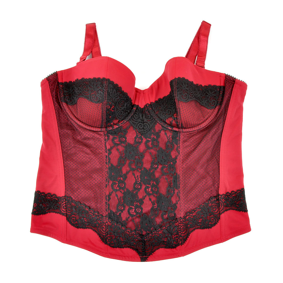 Free shipping Luxurious sexy black and red lace body shaping corset bone clothing plus size large cup s053x