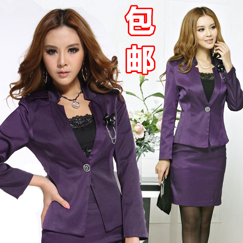 Free shipping Luxury 2013 spring fashion blazer set professional elegant slim work wear skirt 037