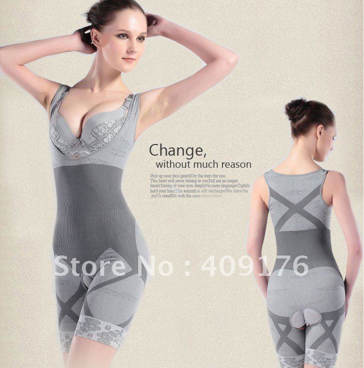 Free shipping Magic slimming color box  underwear gen bamboo charcoal slimming suits Body Shaping shaper women lady dress