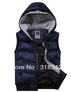 free shipping Male ma3 jia3 han2 ban3 leisure blue couple warm vest