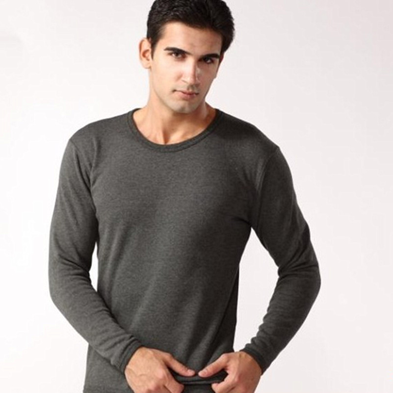 Free shipping Male thermal underwear thermal top warm underwear male thermal underwear thickening plus velvet long johns