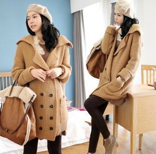 Free Shipping Maternity clothing autumn maternity outerwear double breasted large lapel maternity trench