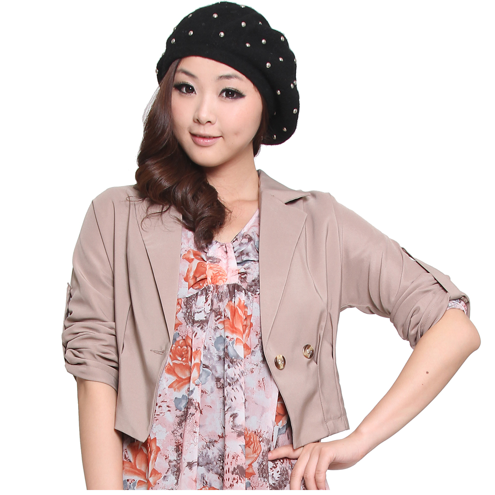 Free Shipping Maternity clothing autumn maternity top maternity blazer short jacket 10979