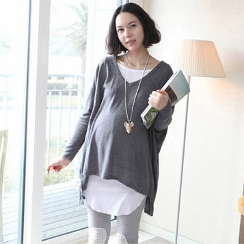 free shipping Maternity clothing autumn twinset loose maternity t-shirt maternity autumn top women's t-shirt