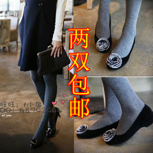 Free shipping! Maternity clothing knitted cotton autumn and winter socks step pantyhose flat twin