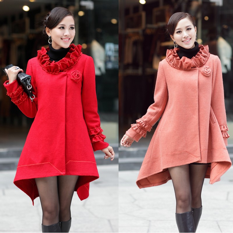 Free Shipping Maternity clothing maternity mantle type wool coat plus size maternity woolen outerwear top trench