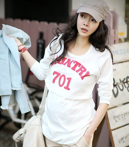 Free shipping Maternity clothing pure maternity t-shirt basic shirt Pregnant women long sleeve T-shirt