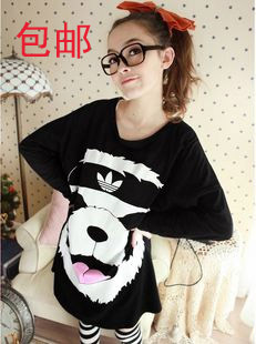 Free shipping Maternity clothing summer maternity long-sleeve T-shirt print q plus size maternity top