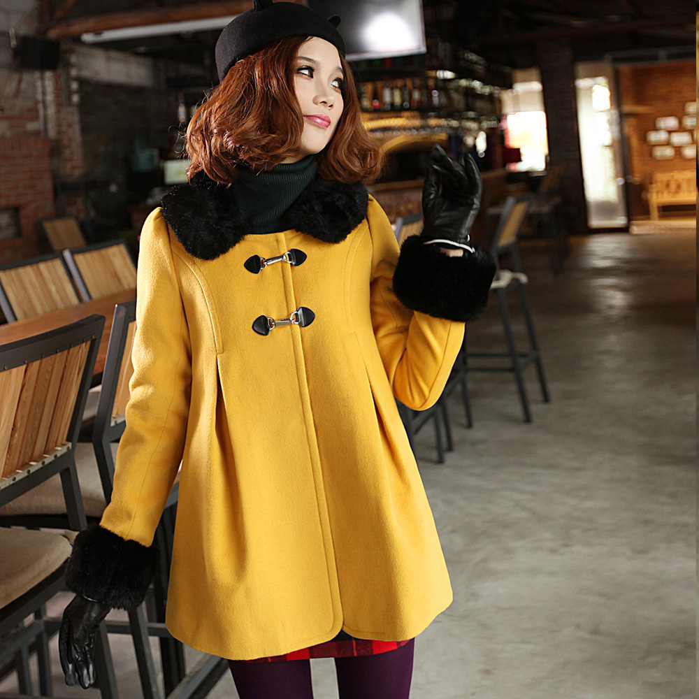 free shipping Maternity winter outerwear maternity clothing 2012 winter maternity woolen outerwear winter cloak overcoat