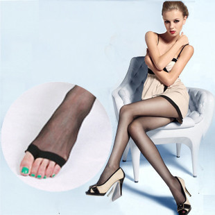 Free shipping, Mengna R3369 ultra-thin Transparent Core-spun Yarn open toe socks open toe socks pantyhose