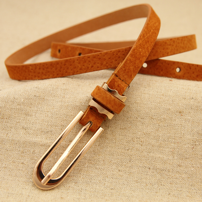 Free Shipping Meters brief long exquisite genuine leather thin belt all-match strap Women 10