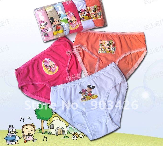 Free Shipping ! Mickey Mouse Kid's Underwear Cartoon Underwear Children's Briefs (6pcs/pack) G1510 On Sale Wholesale