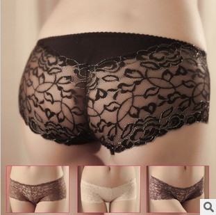 free shipping! modal sexy lace women's low waist beautiful panties briefs wholesale single package