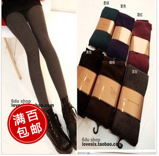 free shipping Mushroom autumn and winter women plush stockings dot legging stockings female