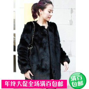 Free shipping Mushroom winter eco-friendly fur outerwear women's fur coat