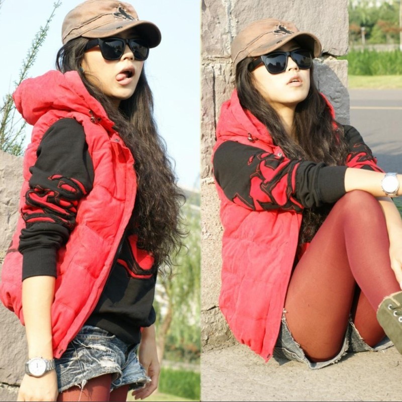 Free shipping Mushroom women's hooded bread loose plus size vest 2013