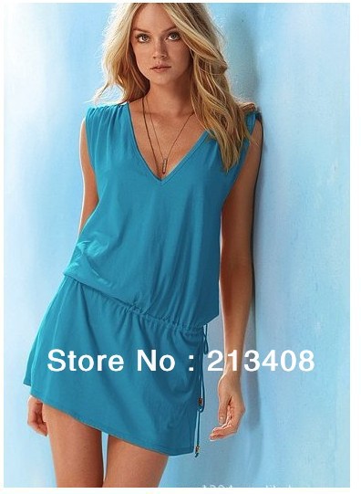 Free shipping new 2013 brand solid Bikini dress, holiday Beach skirt casual dress swimwear ,dress for women , beach dress