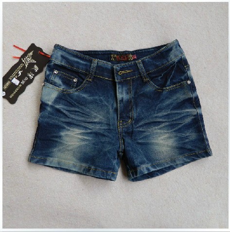 Free shipping new 2013 summer hot pants, denim shorts, the waist large size jeans,