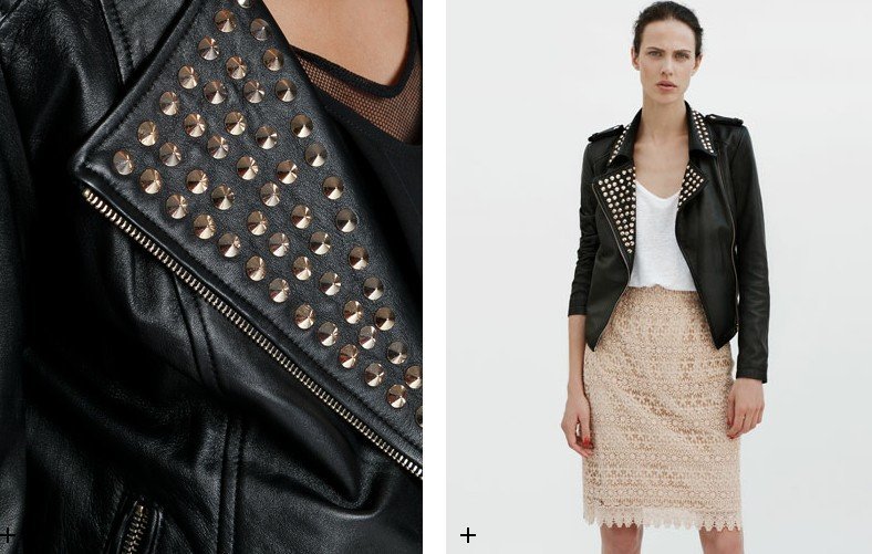 Free Shipping New Arrial Women's Punk style Rivet Cool Faux leather PU Jacket Coat  Z1210