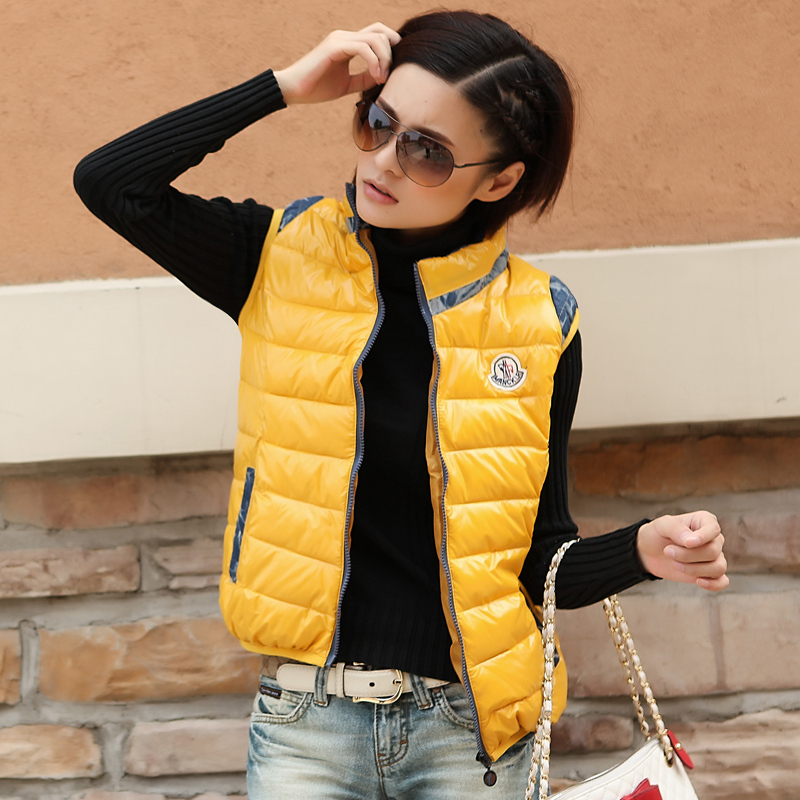 Free Shipping New Arriaval Down Cotton Vest Women Fashion Ladies' Short Design Shiny Slim Vest Christmas Gift VT-027