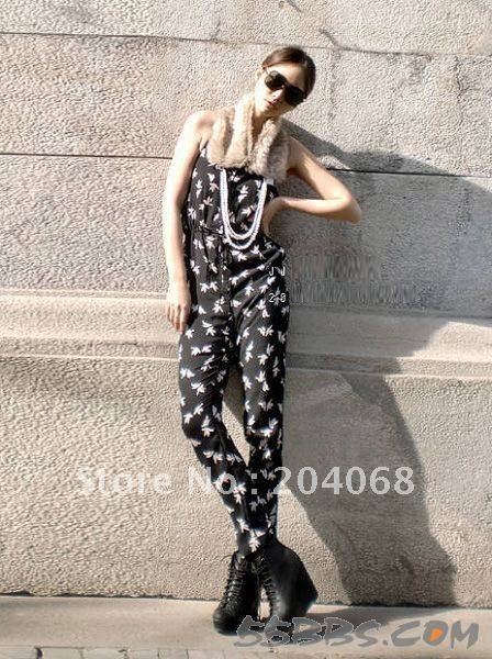 Free Shipping New Arrival Band Tank Harem  Jumper suits  Peace dove figure jumpers