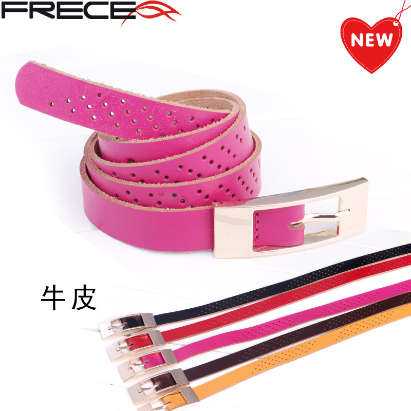 Free shipping,new arrival cowhide genuine leather belt, Women cutout strap, fit to waist less than 34(90cm), belt punch free