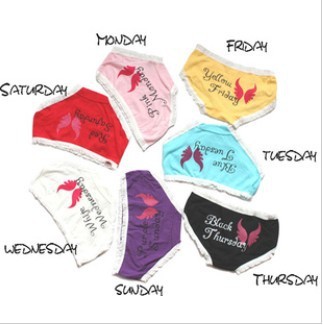 free shipping! new arrival excellent cotton women's week panties soft underwear 7pcs/set