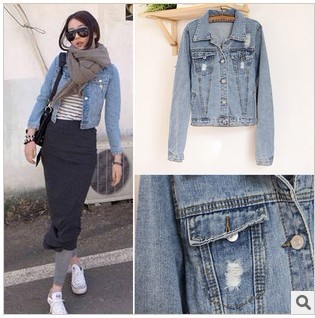 Free shipping,new arrival,gentle ladies' fashion denim short jacket,coat,M,L,J002