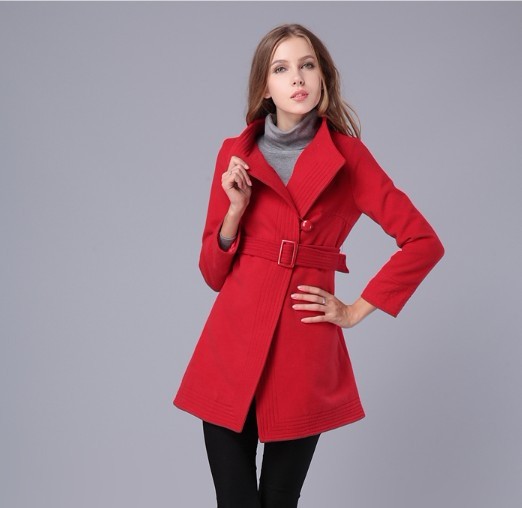 Free Shipping,new arrival,graceful women brand fashion winter wool jacket,trench coat,S,M,L,XL