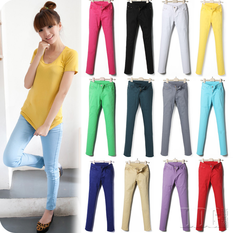 Free shipping new arrival high quality 100% cotton women's trousers pencil pants casual ladies pants skinny pants hot sexy jeans