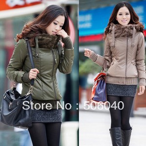 Free shipping new arrival lady down cotton cotton-padded jacket slim women's plus size wadded jacket 1pcs/lot