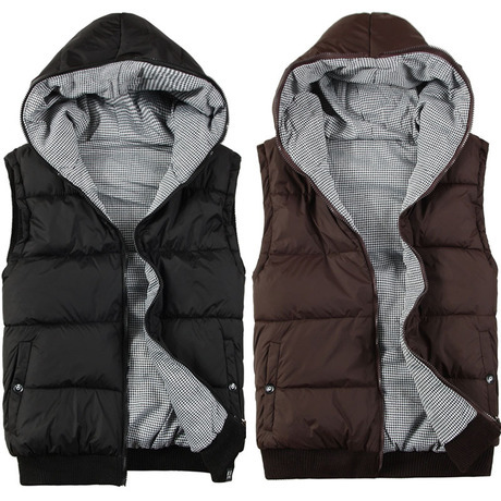 Free Shipping New Arrival Man and Woman Down Cotton Vest Winter Warm Slim Reversible Lovers Vest VT-037