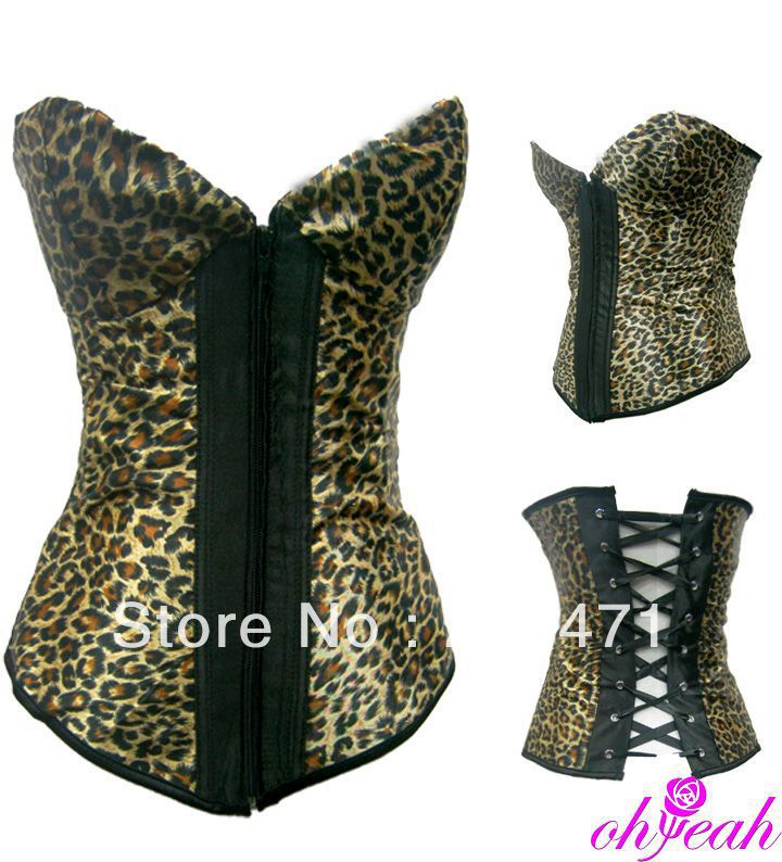 Free shipping new arrival quality assurance panther print bustier shaperwear plus size corset A2205P