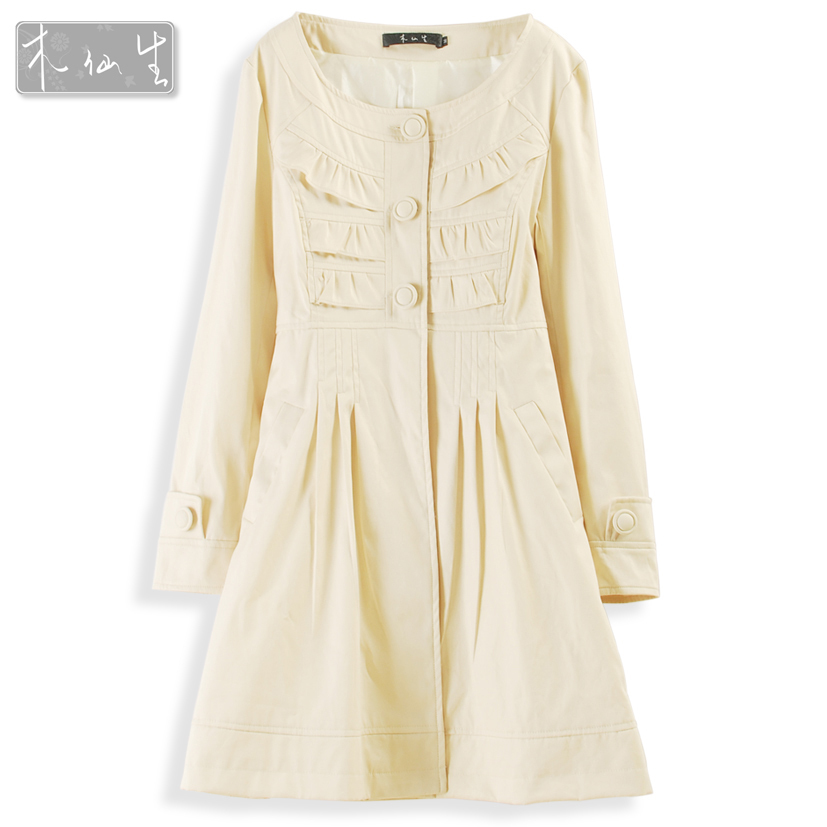 Free shipping New arrival spring and autumn slim outerwear female sweet trench 209