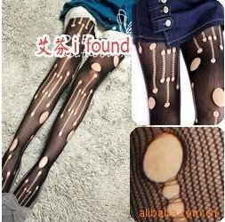 Free shipping New arrival Spring summer hot sale Vogue Punk tear hole leggings pantyhose tights wholesale and retail